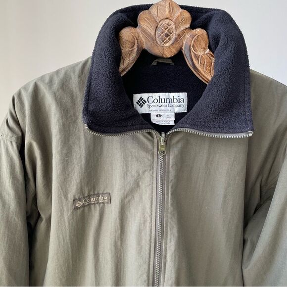 Columbia Layered Coat 2 Coats in One Olive Green Color Men’s L - Picture 6 of 16